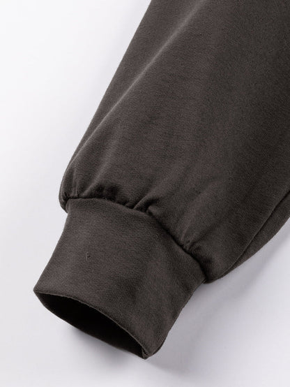 Grey Asymmetric Distressed Cold Shoulder Sweater