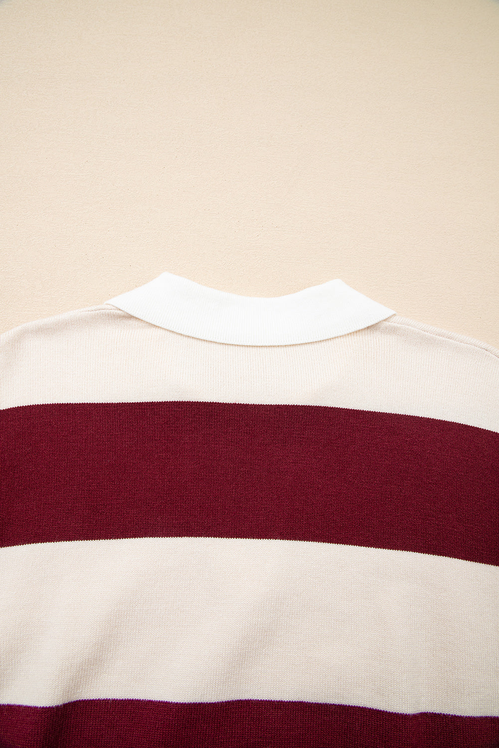 brown color block sweater