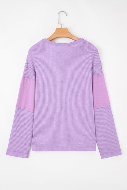 thermal knit long sleeve top