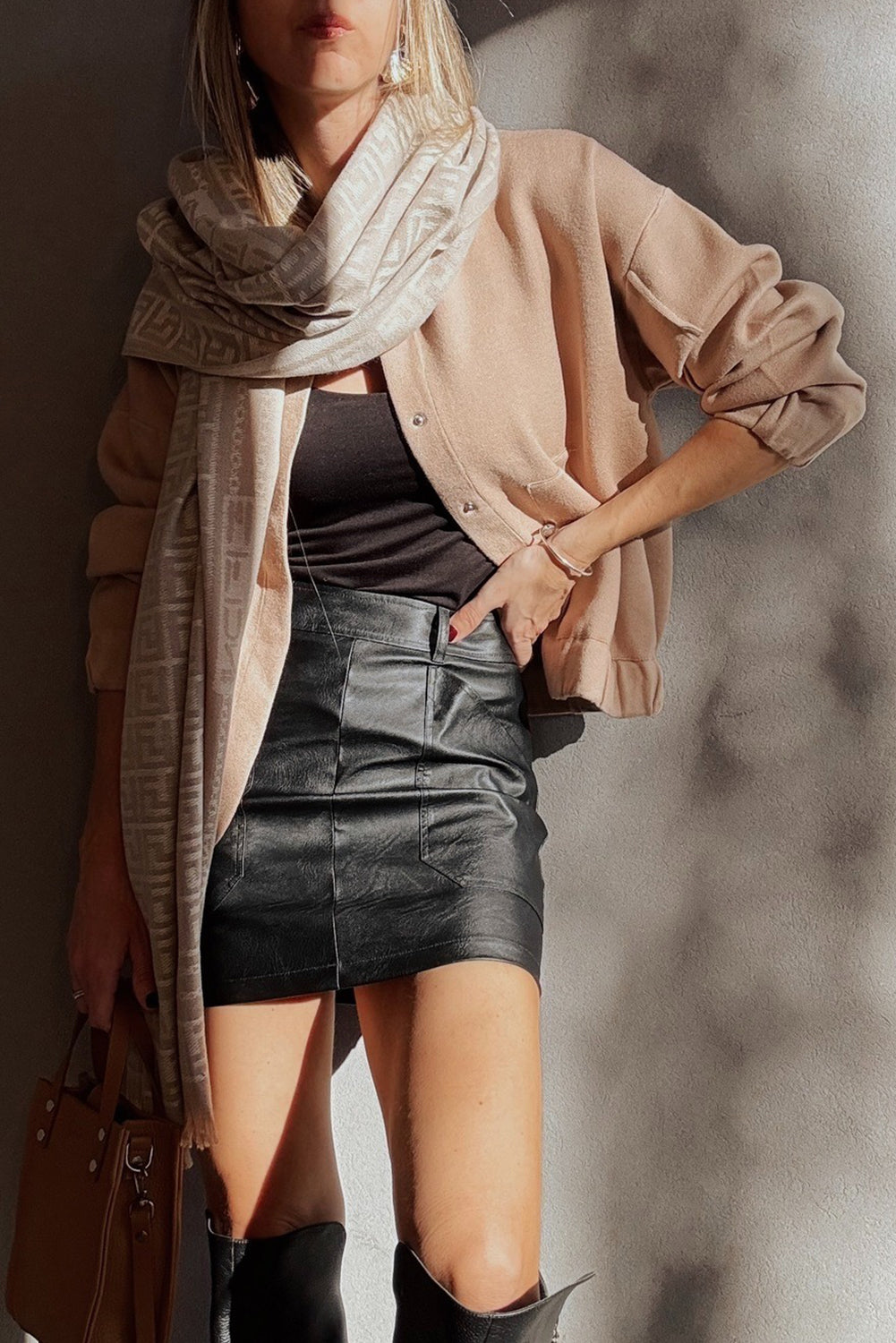 Smoke Gray Patched Pocket Snap Button Bomber Jacket