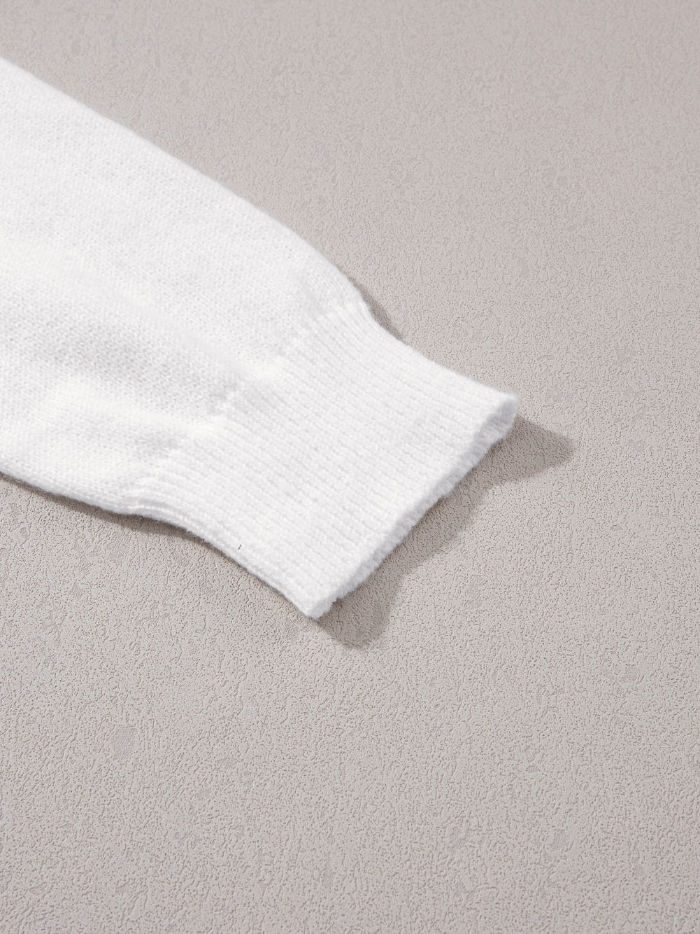 Holly Jolly White Round Neck Casual Sweater