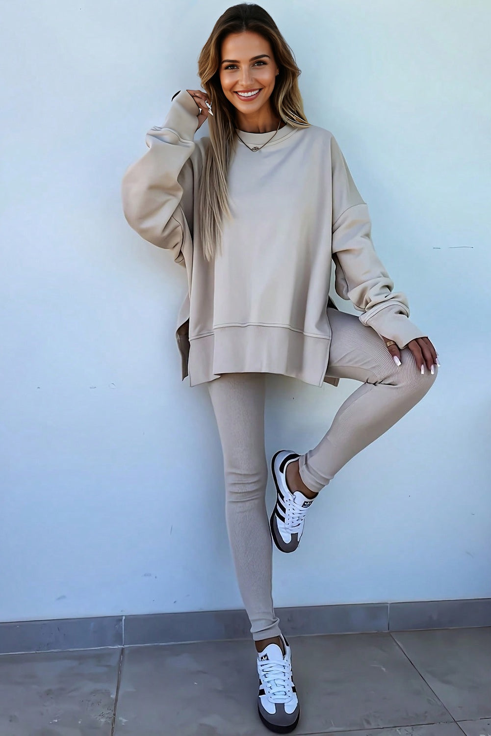 oversize sweatshirt leggings set