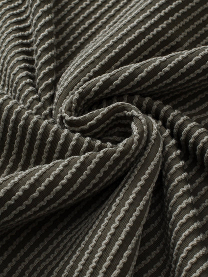 Moss Green Plus Size Rib Knit Short Sleeve Top and Shorts Set