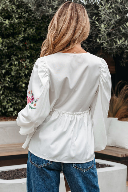 white babydoll blouse