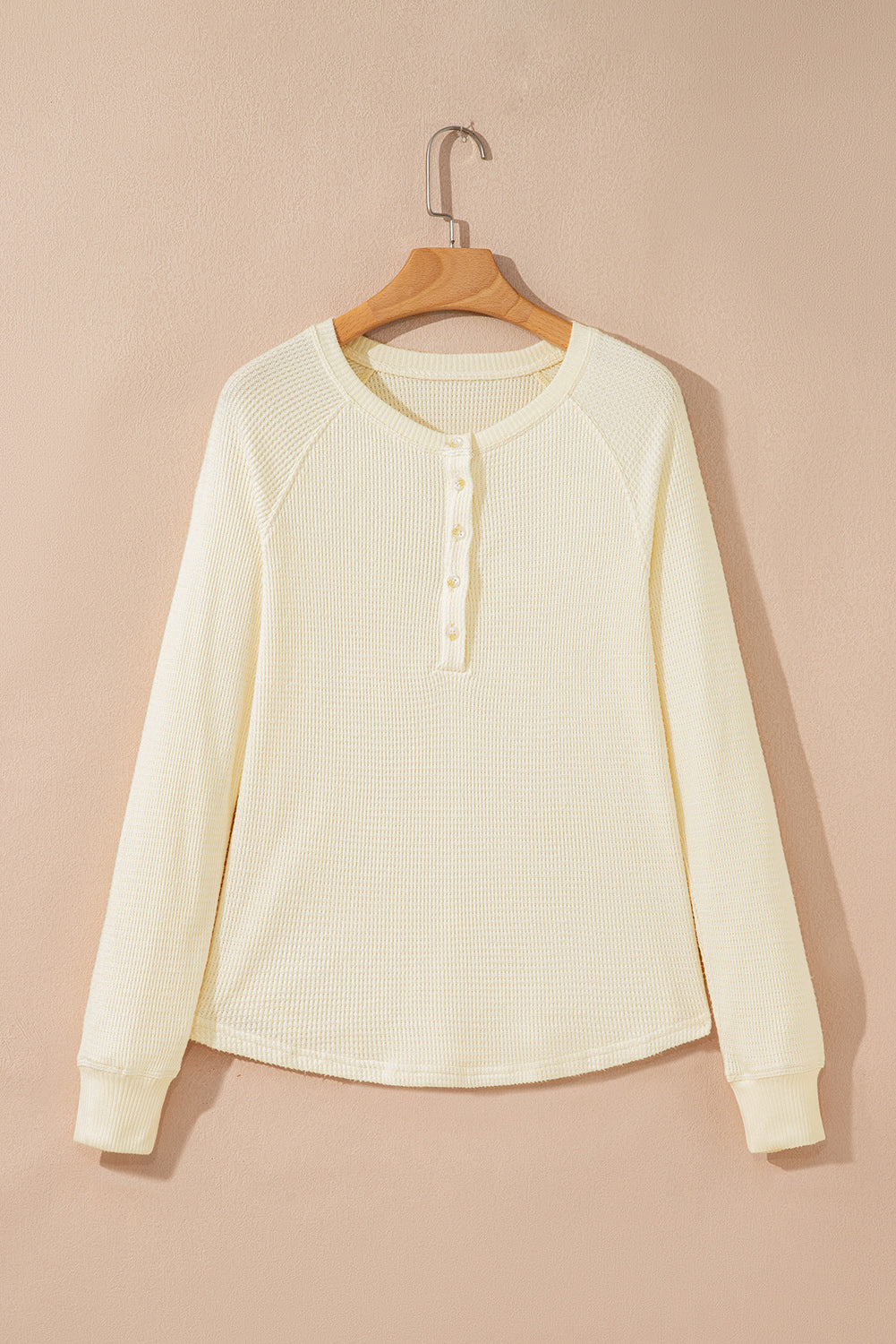 textured knit long sleeve top