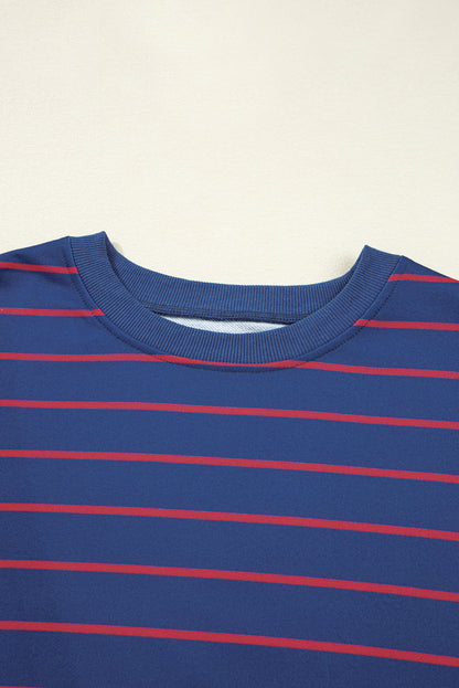 stripe print sweatshirt