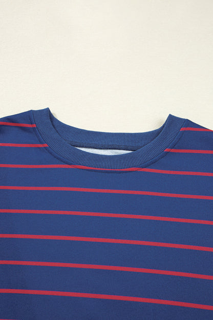 stripe print sweatshirt