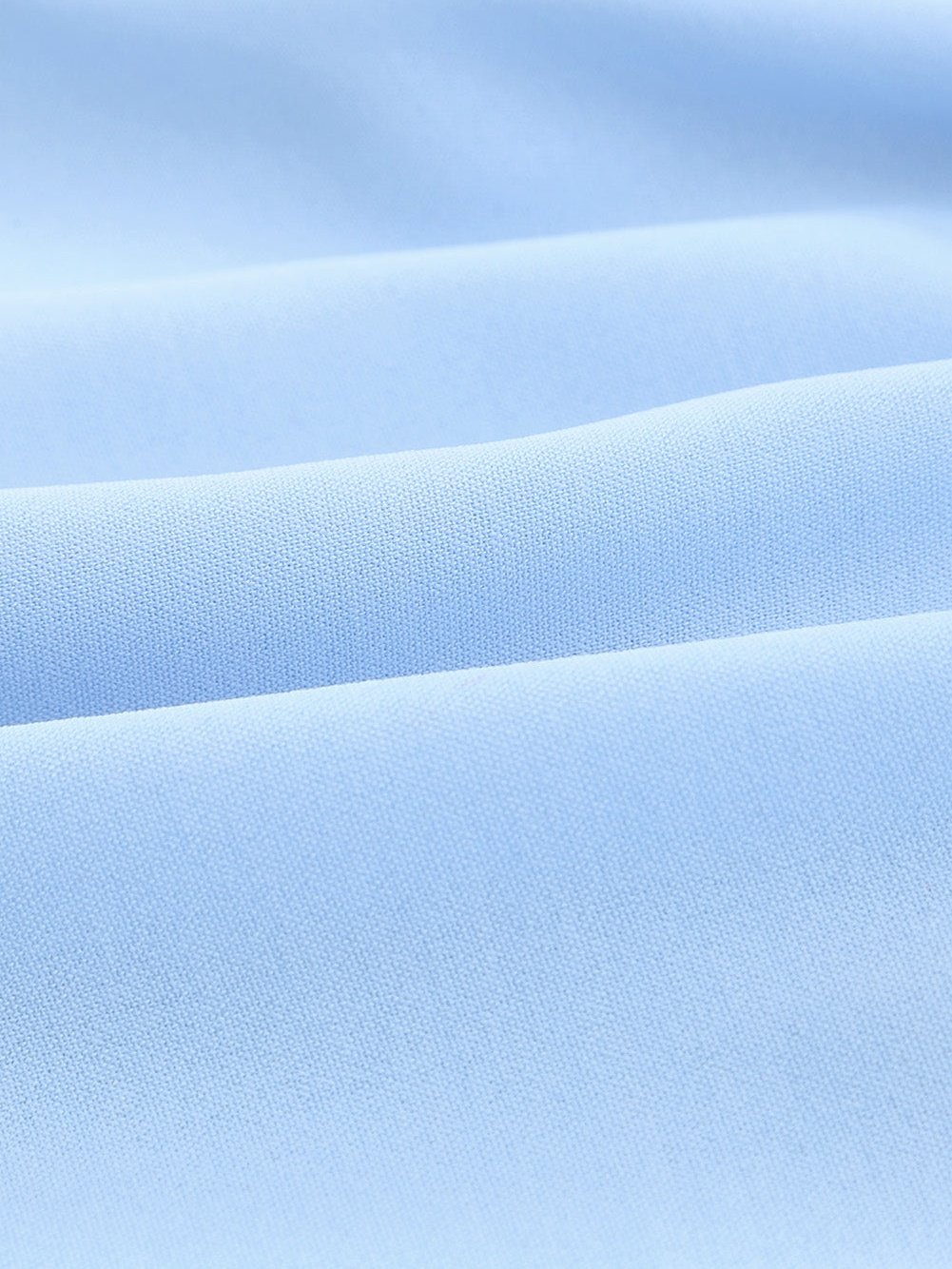 Elegant Sky Blue V Neck Lace Detail Blouse