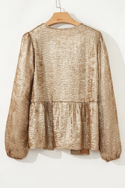 metallic blouse