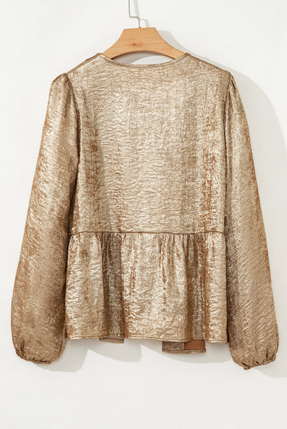 metallic blouse