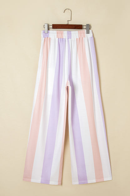 stripe loose pants