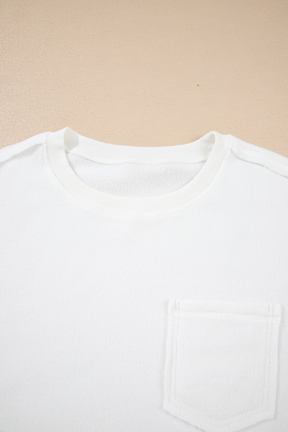 white pullover sweatshirt