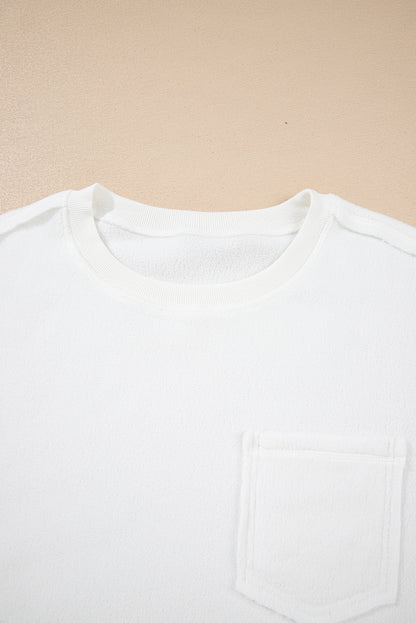 white pullover sweatshirt