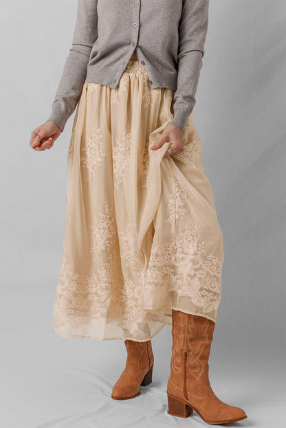 lace mesh skirt