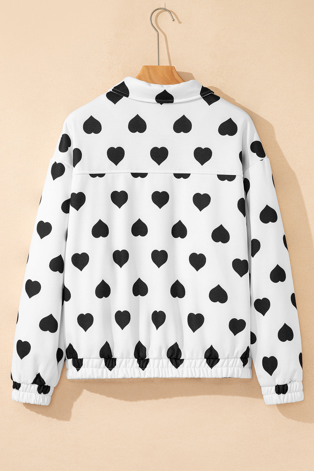 heart print jacket