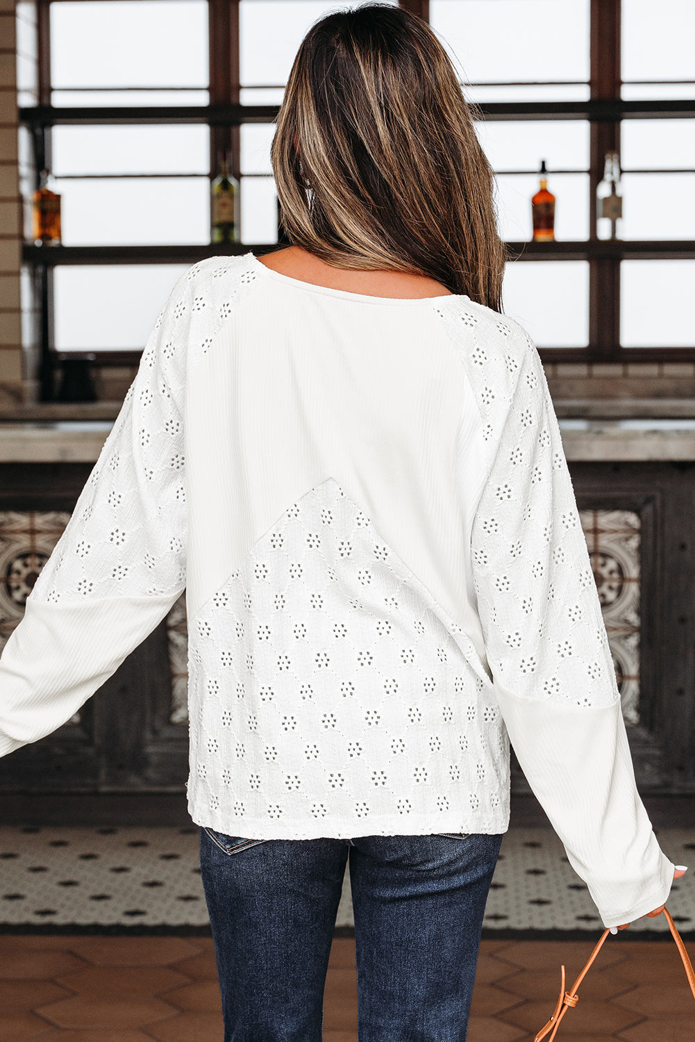 V Neck Long Sleeve Top
