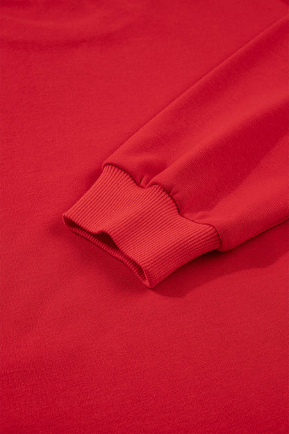 Red Plaid Mama Graphic Christmas Holiday Crewneck Pullover and Pants Two Piece Lounge Set