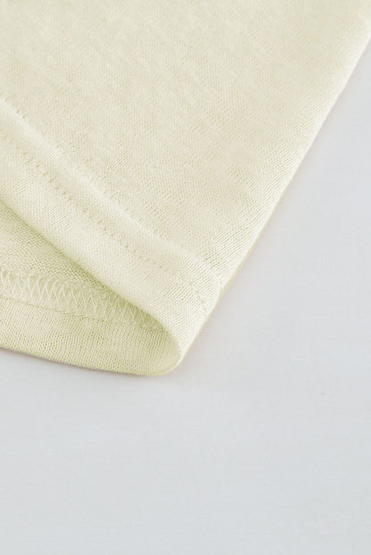 Beige Solid Color Open-Front Buttons Cardigan