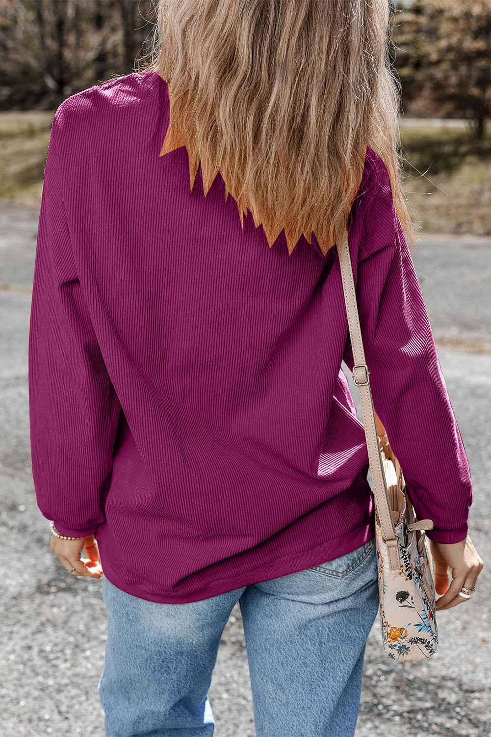 womens crew neck sweatshirt