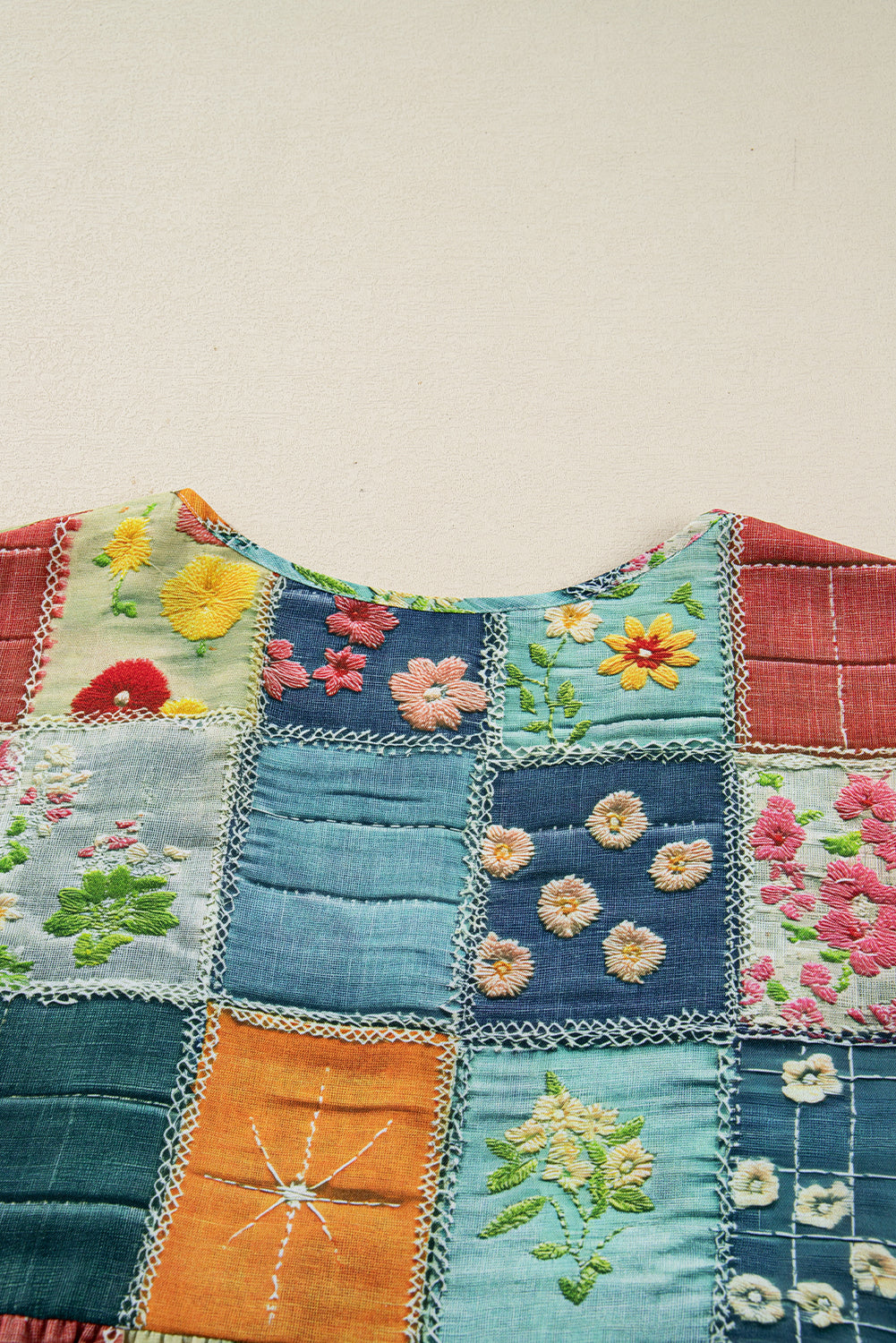 floral checkered dress