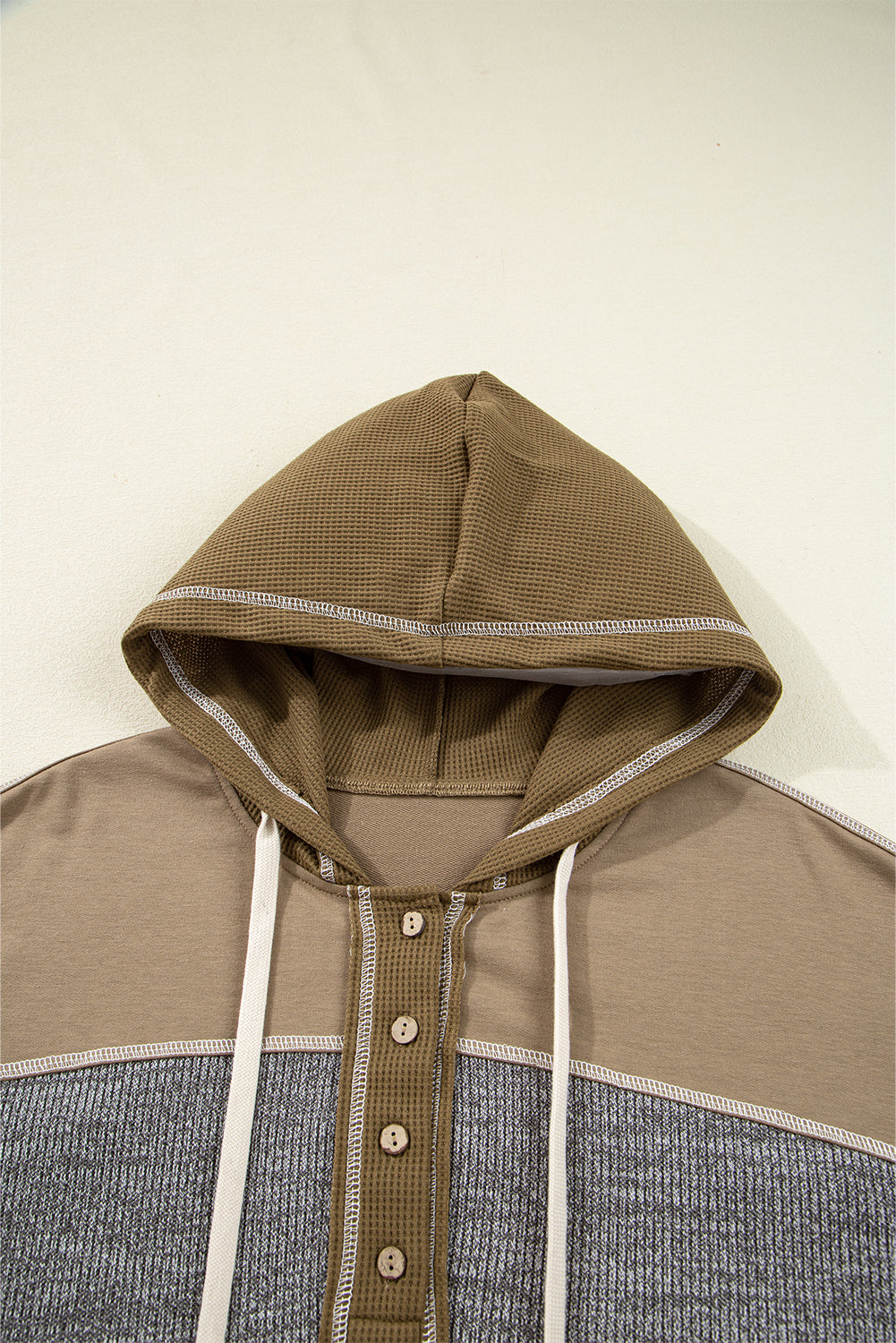 exposed seam hoodie