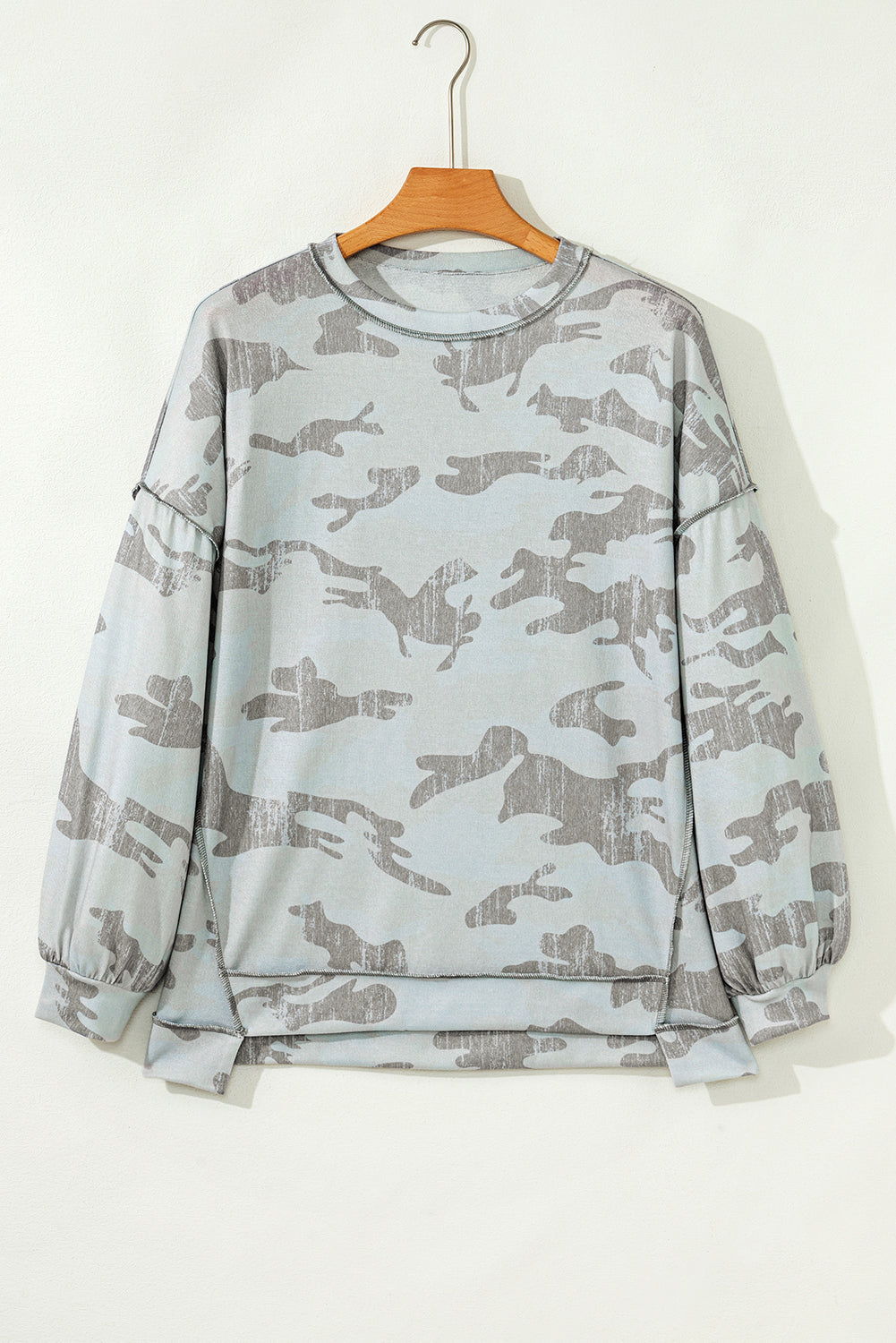camo print sweatshirt