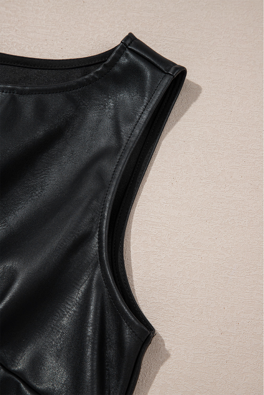 vegan leather dress