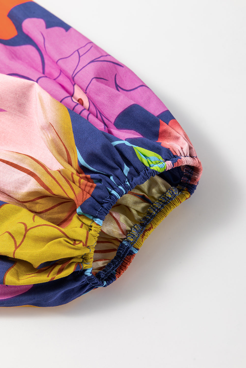 Floral Print Balloon Sleeve Babydoll Dress for Plus Size Women