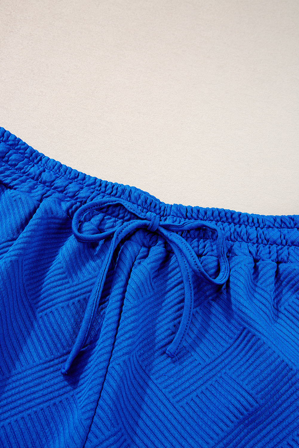 Stylish Dark Blue Textured Plus Size Lounge Set