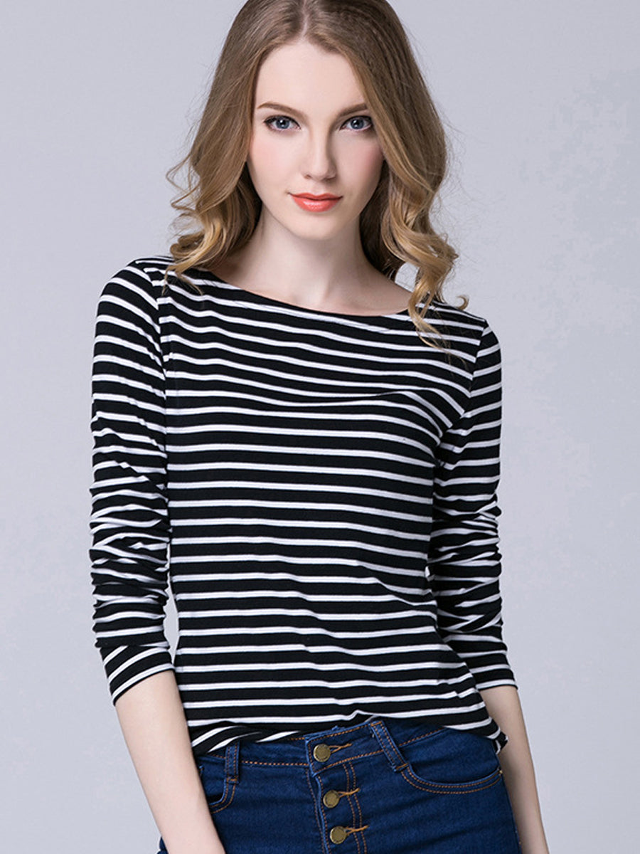 T-Shirts - Plus Size Twill Bermuda Walking T-Shirt - MsDressly