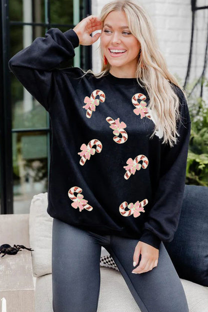 black graphic sweatshirt