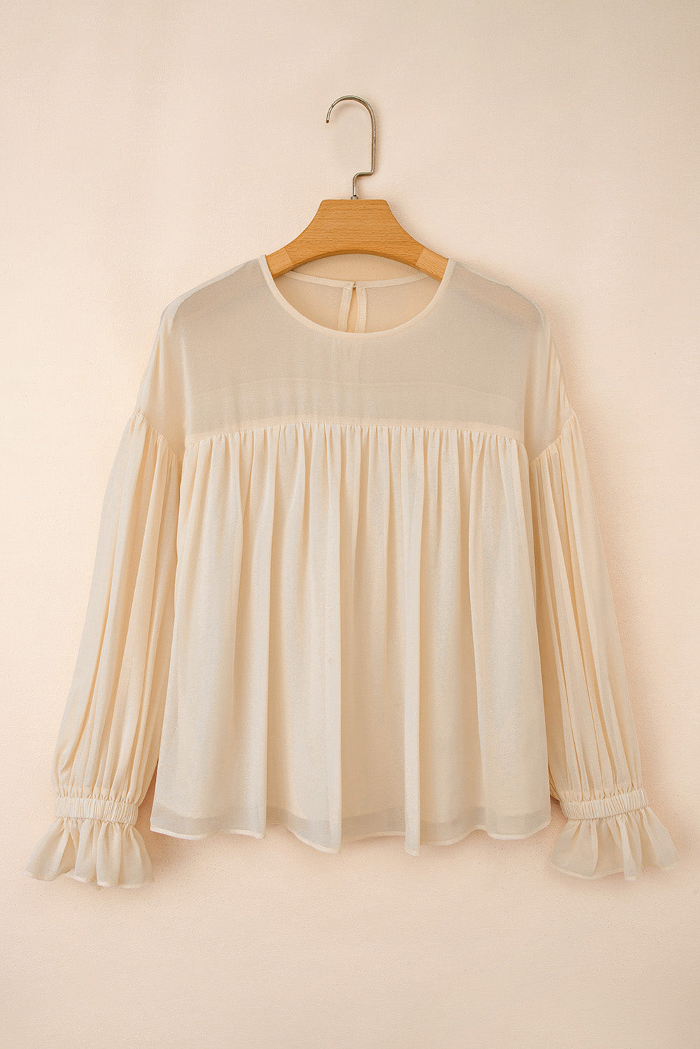 pleated chiffon blouse