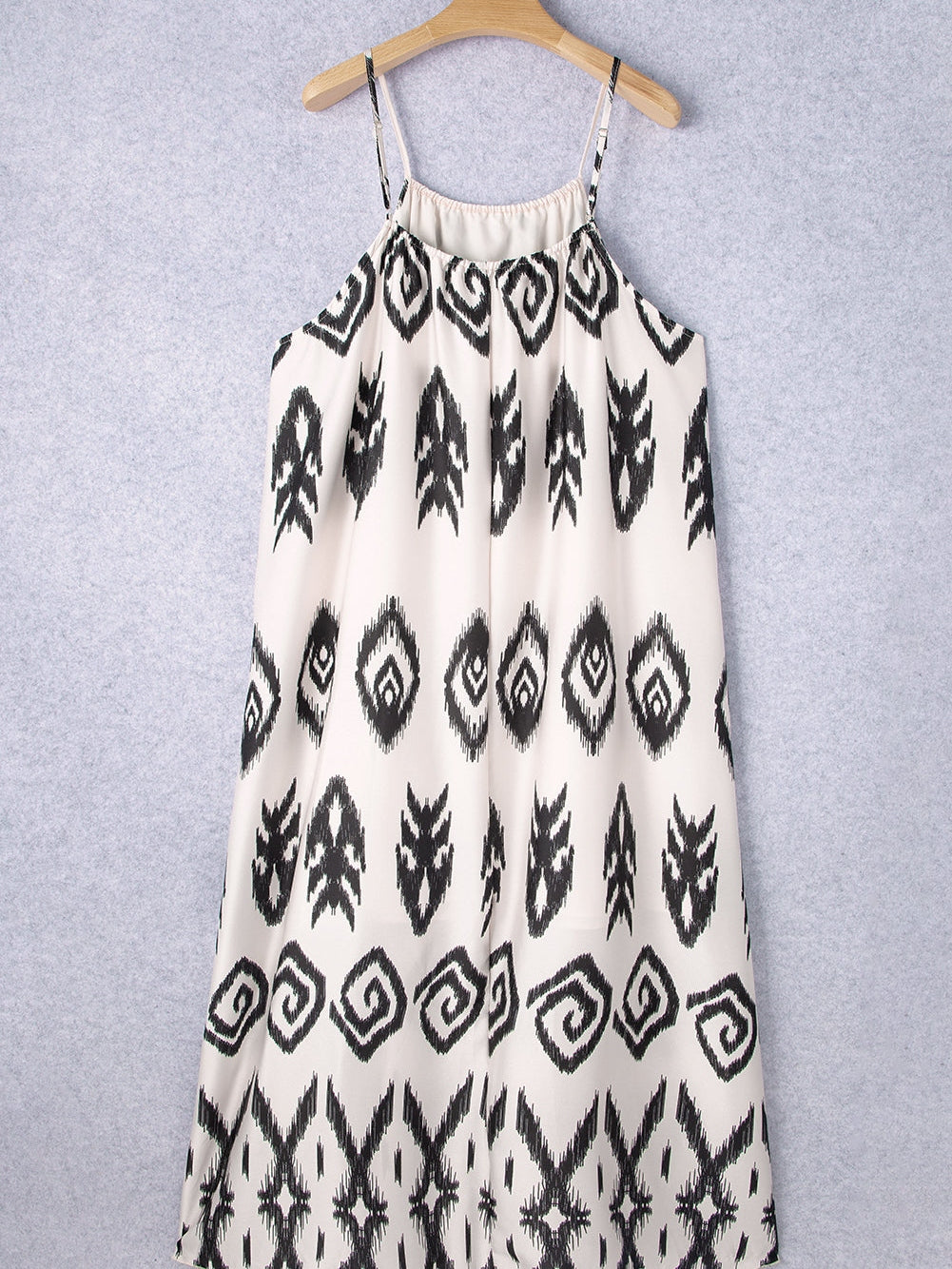 Cowgirl Chic Black Aztec Western Print Halter Maxi Dress