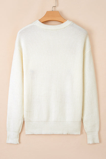 pumpkin embroidered sweater