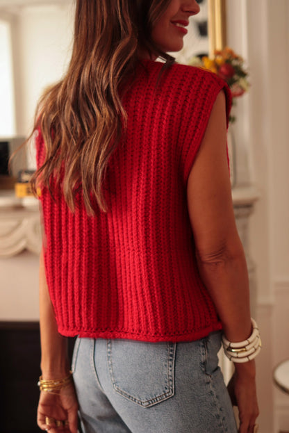 knitted vest womens