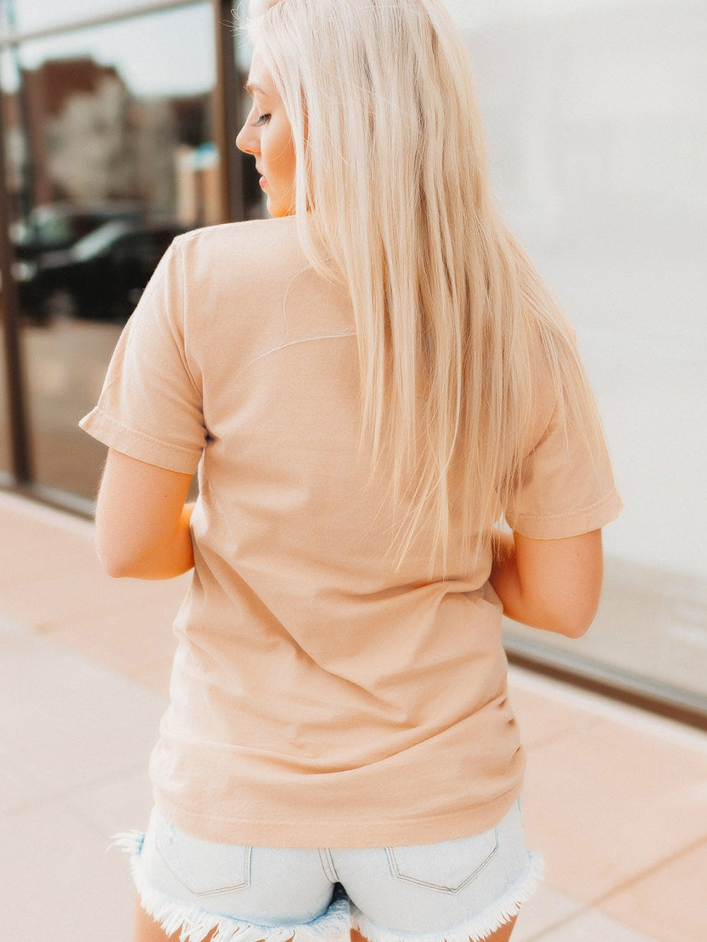 Khaki Floral "MOM" Print Crew Neck T-Shirt