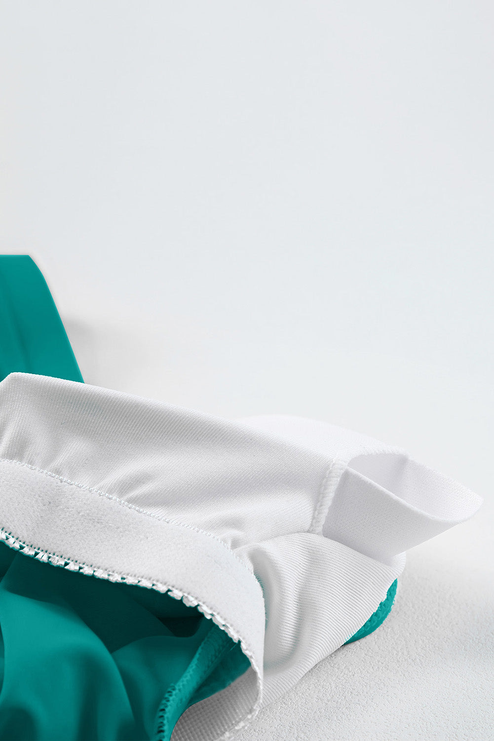 Green Boho Pleated Tankini Set