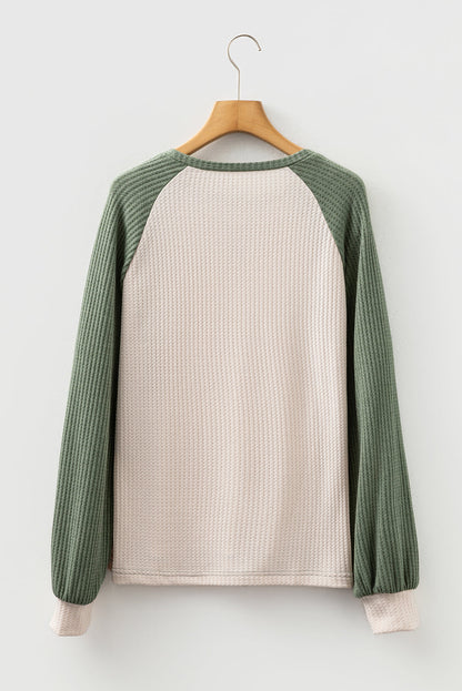 color block long sleeve top
