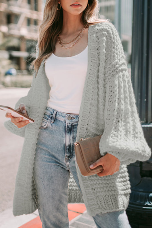 puff sleeve cardigan