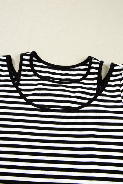 stripe long sleeve top
