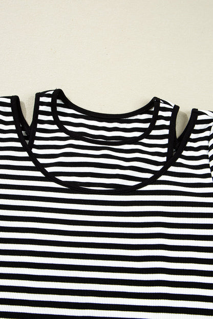 stripe long sleeve top