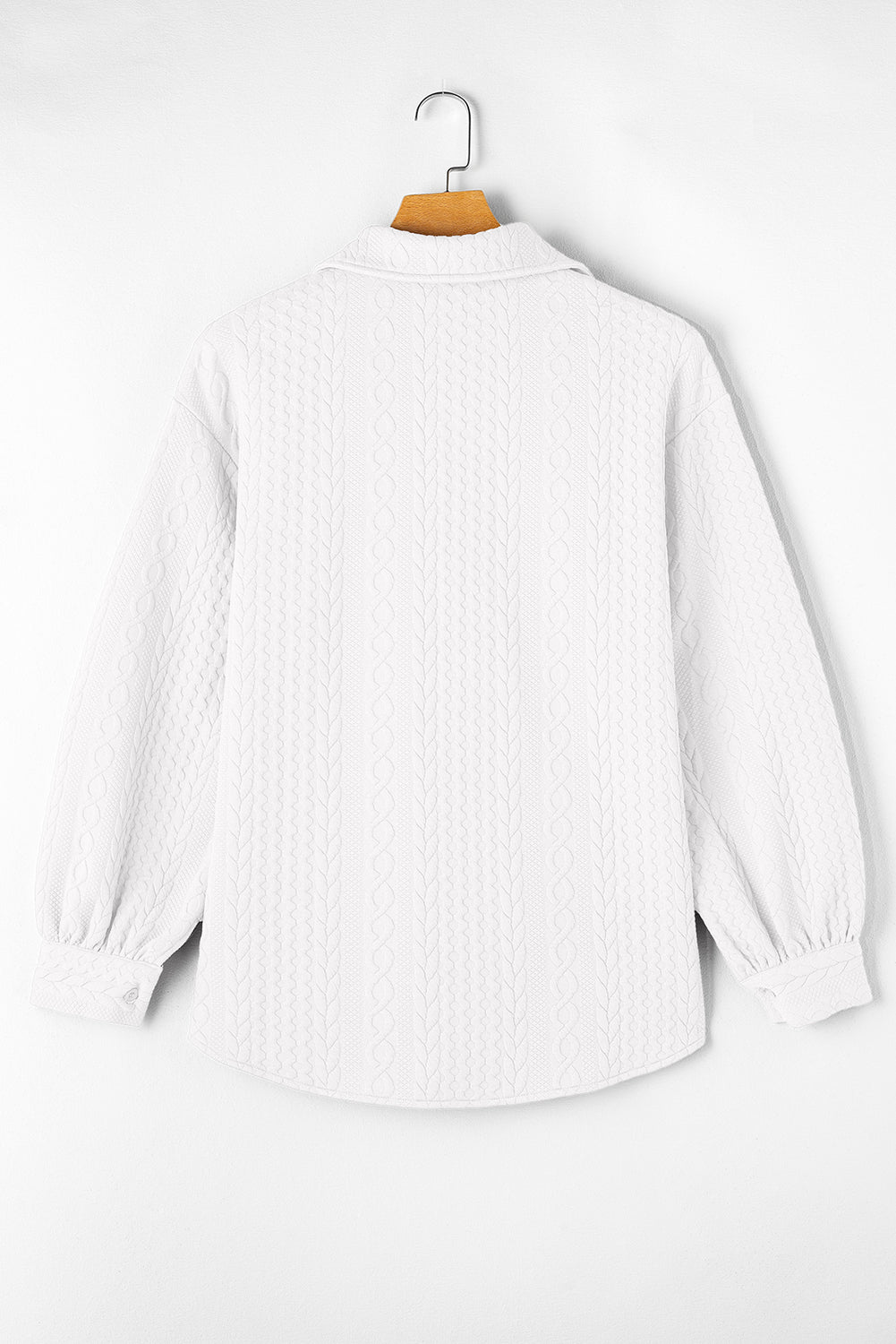 cable texture shacket