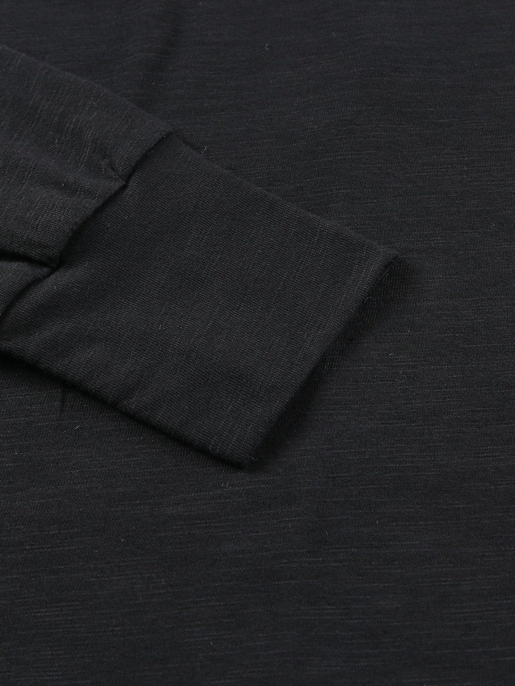 Essential Black Long Sleeve Crew Neck Top