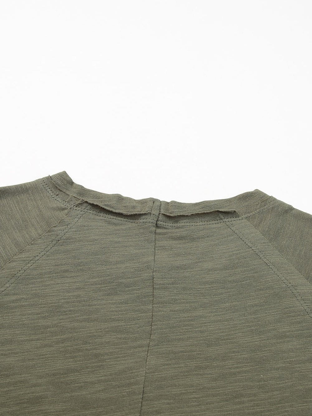 Green Classic Round Neck Long Sleeve Sweatshirt