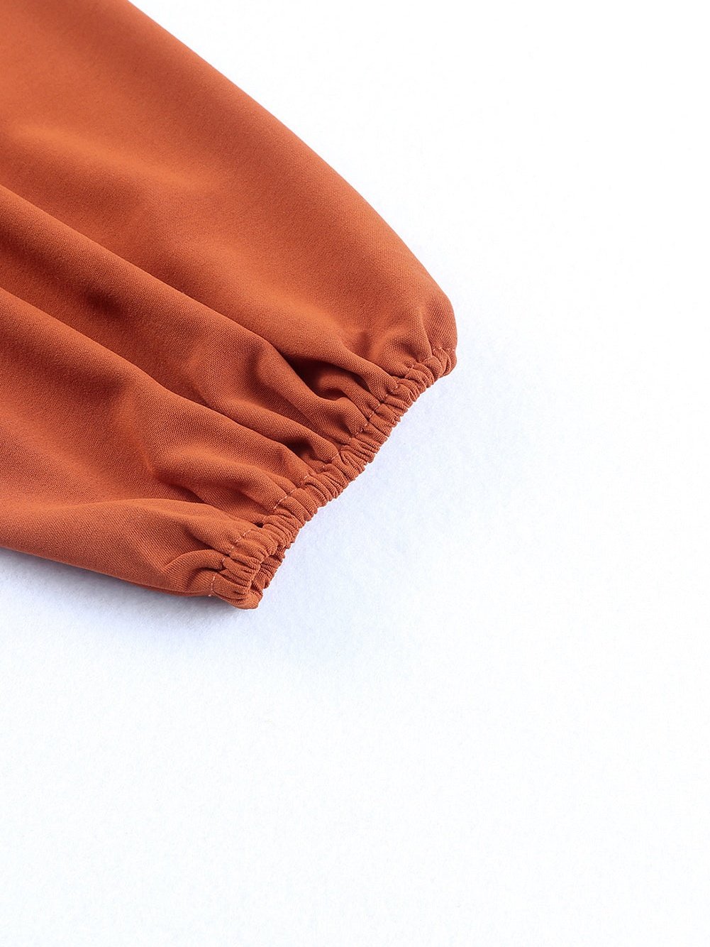 Elegant Brown V-Neck Ruffle Pleated Blouse