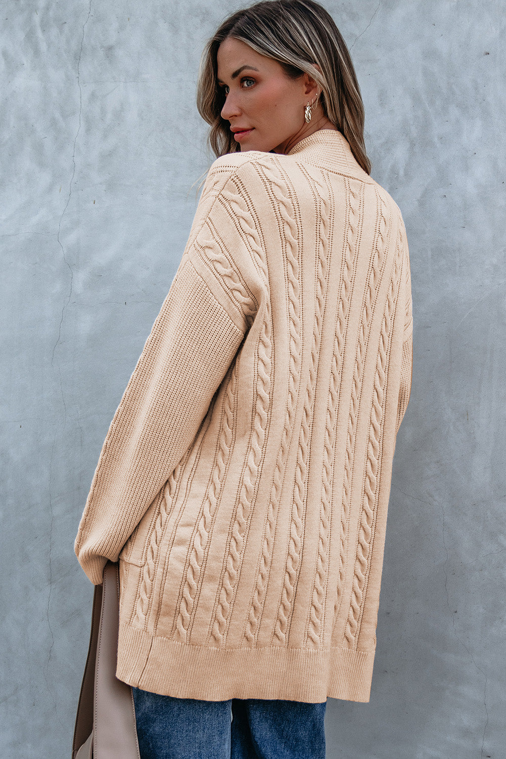 oversized chunky knit cardigan