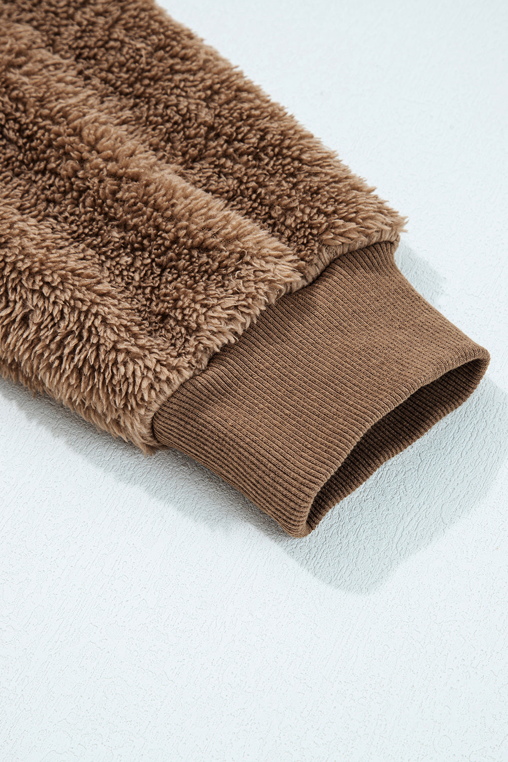 sherpa hoodie short set