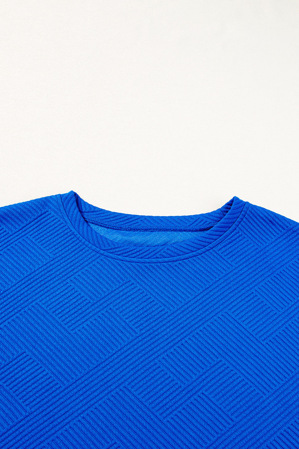 Stylish Dark Blue Textured Plus Size Lounge Set