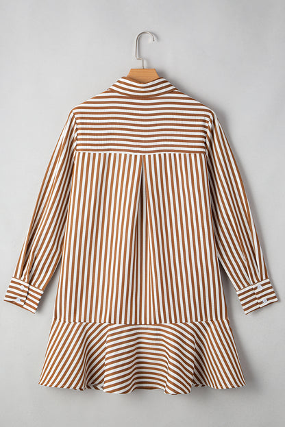 striped shirt dress