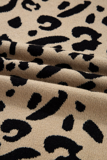 brown leopard sweater